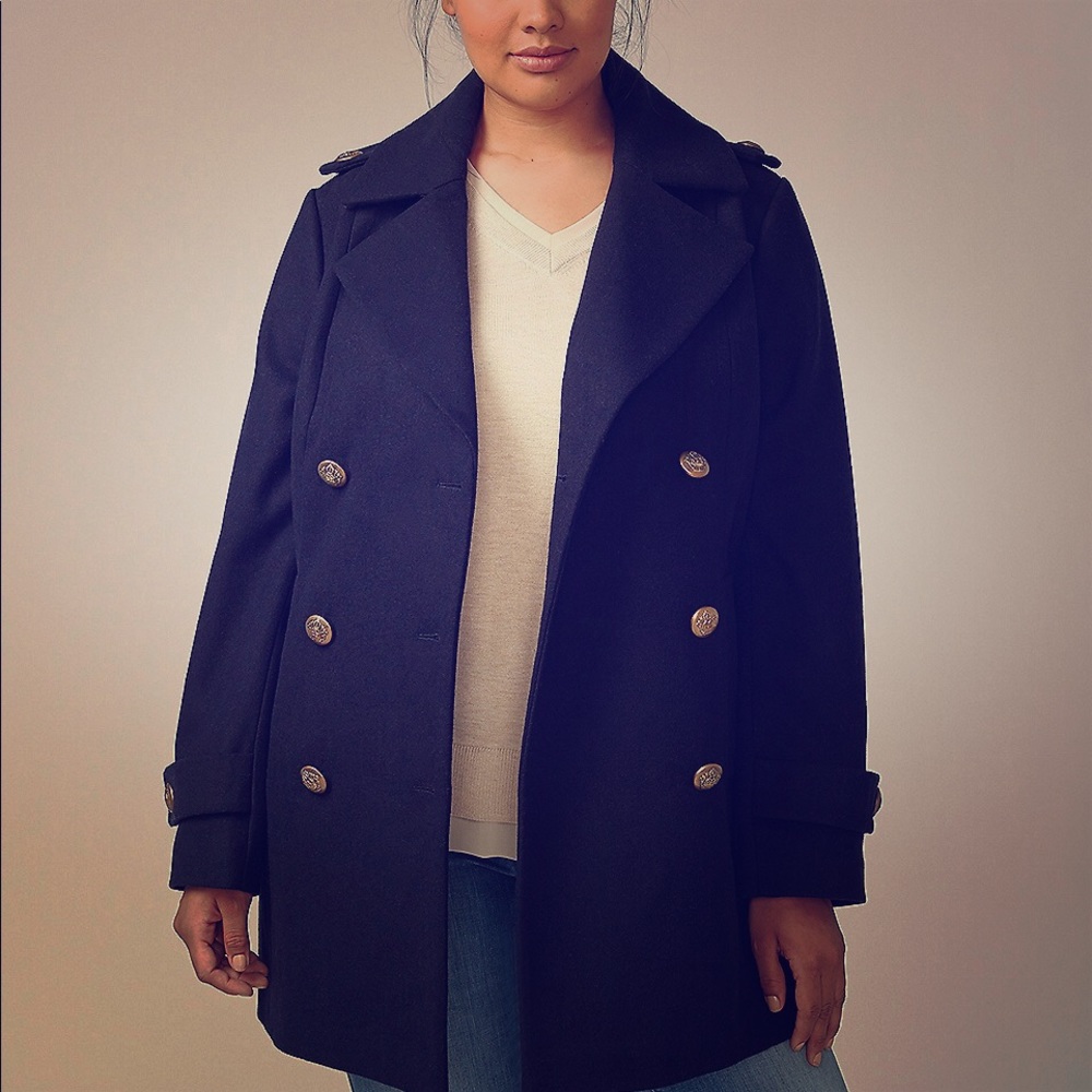 Navy Double Breasted Coat